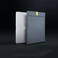 Sleeve Velvet Bag Leather Case Pocket L03 for Apple MacBook Pro 15 inch Black