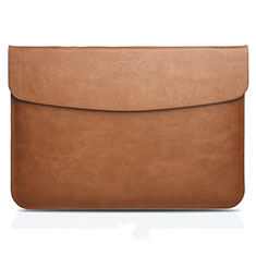Sleeve Velvet Bag Leather Case Pocket L06 for Apple MacBook Air 13 inch Brown