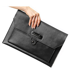 Sleeve Velvet Bag Leather Case Pocket L12 for Apple MacBook Pro 15 inch Black