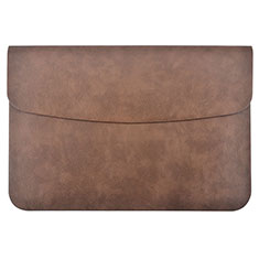 Sleeve Velvet Bag Leather Case Pocket L15 for Apple MacBook 12 inch Brown