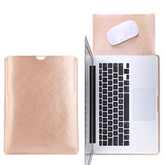 Sleeve Velvet Bag Leather Case Pocket L17 for Apple MacBook Pro 13 inch (2020) Gold