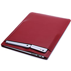 Sleeve Velvet Bag Leather Case Pocket L20 for Apple MacBook Air 13 inch Red Wine