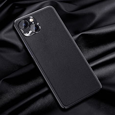 Soft Luxury Leather Snap On Case Cover A01 for Apple iPhone 15 Black