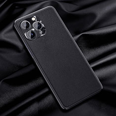 Soft Luxury Leather Snap On Case Cover A01 for Apple iPhone 15 Pro Black