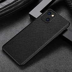 Soft Luxury Leather Snap On Case Cover A04 for Apple iPhone 13 Black