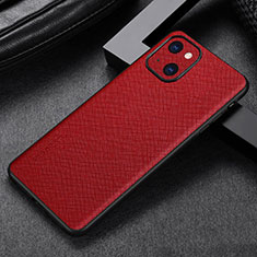 Soft Luxury Leather Snap On Case Cover A04 for Apple iPhone 13 Red