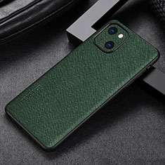 Soft Luxury Leather Snap On Case Cover A04 for Apple iPhone 15 Green