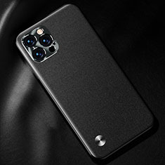 Soft Luxury Leather Snap On Case Cover A05 for Apple iPhone 14 Pro Black