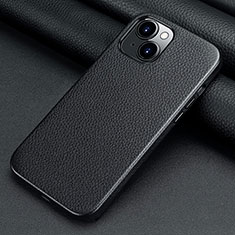 Soft Luxury Leather Snap On Case Cover A09 for Apple iPhone 15 Black