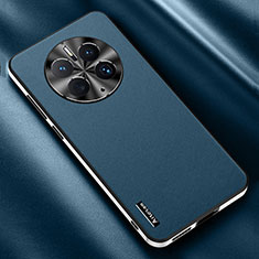 Soft Luxury Leather Snap On Case Cover AT1 for Huawei Mate 50 Blue