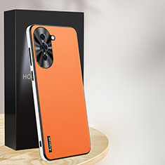 Soft Luxury Leather Snap On Case Cover AT1 for Huawei Nova 10 Pro Orange