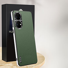 Soft Luxury Leather Snap On Case Cover AT1 for Huawei P50 Pro Green