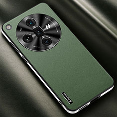 Soft Luxury Leather Snap On Case Cover AT1 for Oppo Find X7 5G Green