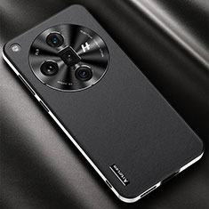 Soft Luxury Leather Snap On Case Cover AT1 for Oppo Find X7 Ultra 5G Black