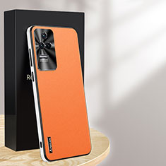 Soft Luxury Leather Snap On Case Cover AT1 for Xiaomi Redmi K50 Pro 5G Orange