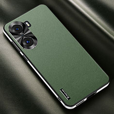 Soft Luxury Leather Snap On Case Cover AT2 for Huawei Honor 60 Pro 5G Green