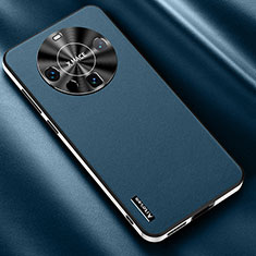 Soft Luxury Leather Snap On Case Cover AT2 for Huawei Mate 60 Blue