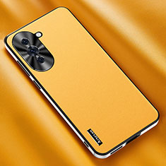 Soft Luxury Leather Snap On Case Cover AT2 for Huawei Nova 10 Pro Yellow