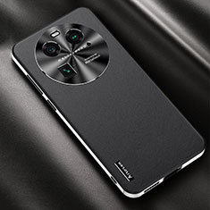 Soft Luxury Leather Snap On Case Cover AT2 for Oppo Find X6 5G Black