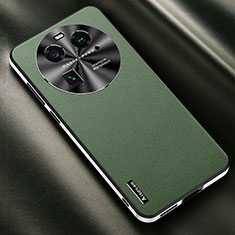 Soft Luxury Leather Snap On Case Cover AT2 for Oppo Find X6 Pro 5G Green