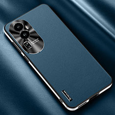 Soft Luxury Leather Snap On Case Cover AT2 for Oppo Reno10 Pro+ Plus 5G Blue