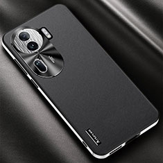 Soft Luxury Leather Snap On Case Cover AT2 for Oppo Reno11 Pro 5G Black