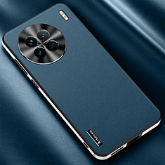 Soft Luxury Leather Snap On Case Cover AT2 for Vivo X90 Pro 5G Blue