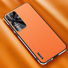 Soft Luxury Leather Snap On Case Cover AT2 for Xiaomi Redmi K50 Pro 5G Orange