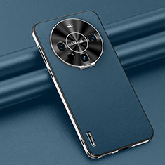 Soft Luxury Leather Snap On Case Cover AT3 for Huawei Mate 60 Pro+ Plus Blue