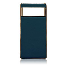 Soft Luxury Leather Snap On Case Cover B01H for Google Pixel 7 5G Blue