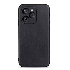 Soft Luxury Leather Snap On Case Cover B01H for Huawei Honor 60 SE 5G Black