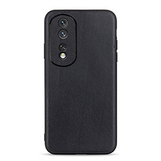 Soft Luxury Leather Snap On Case Cover B01H for Huawei Honor 80 5G Black