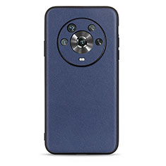 Soft Luxury Leather Snap On Case Cover B01H for Huawei Honor Magic4 5G Blue