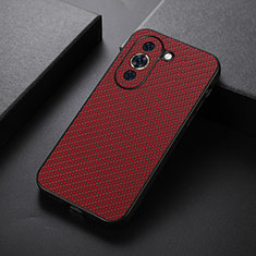 Soft Luxury Leather Snap On Case Cover B01H for Huawei Nova 10 Pro Red