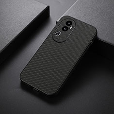 Soft Luxury Leather Snap On Case Cover B01H for Oppo Reno10 Pro+ Plus 5G Black