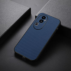 Soft Luxury Leather Snap On Case Cover B01H for Oppo Reno10 Pro+ Plus 5G Blue