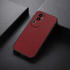 Soft Luxury Leather Snap On Case Cover B01H for Oppo Reno10 Pro+ Plus 5G Red