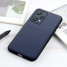 Soft Luxury Leather Snap On Case Cover B01H for Realme 9 Pro 5G Blue