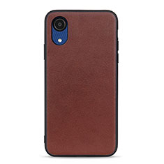 Soft Luxury Leather Snap On Case Cover B01H for Samsung Galaxy A03 Core Brown