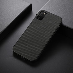 Soft Luxury Leather Snap On Case Cover B01H for Samsung Galaxy A03s Black