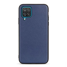 Soft Luxury Leather Snap On Case Cover B01H for Samsung Galaxy A12 5G Blue