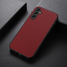 Soft Luxury Leather Snap On Case Cover B01H for Samsung Galaxy A14 4G Red