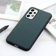 Soft Luxury Leather Snap On Case Cover B01H for Samsung Galaxy A23 5G Green