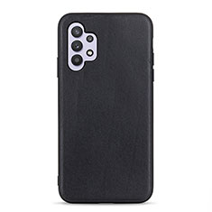 Soft Luxury Leather Snap On Case Cover B01H for Samsung Galaxy A32 4G Black