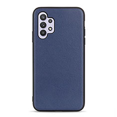 Soft Luxury Leather Snap On Case Cover B01H for Samsung Galaxy A32 5G Blue