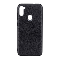 Soft Luxury Leather Snap On Case Cover B01H for Samsung Galaxy M11 Black