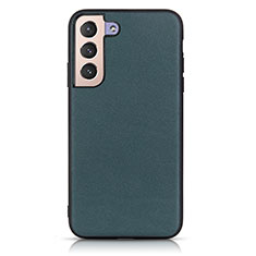 Soft Luxury Leather Snap On Case Cover B01H for Samsung Galaxy S21 FE 5G Green