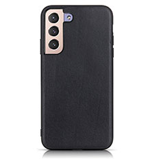 Soft Luxury Leather Snap On Case Cover B01H for Samsung Galaxy S23 5G Black