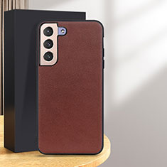 Soft Luxury Leather Snap On Case Cover B01H for Samsung Galaxy S24 5G Brown