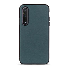 Soft Luxury Leather Snap On Case Cover B01H for Sony Xperia 1 V Green